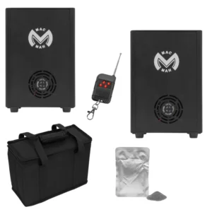 Mac Mah Mac Spark 300 Spark Machine TWIN Pack with Remote Control, Spark Powder & Carry Bag