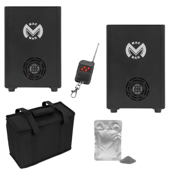 Mac Mah Mac Spark 300 Spark Machine TWIN Pack with Remote Control, Spark Powder & Carry Bag