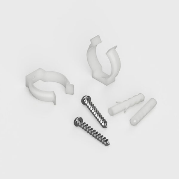 Pair of Clear Plastic Mounting Brackets for Daze LED Neon Tube light