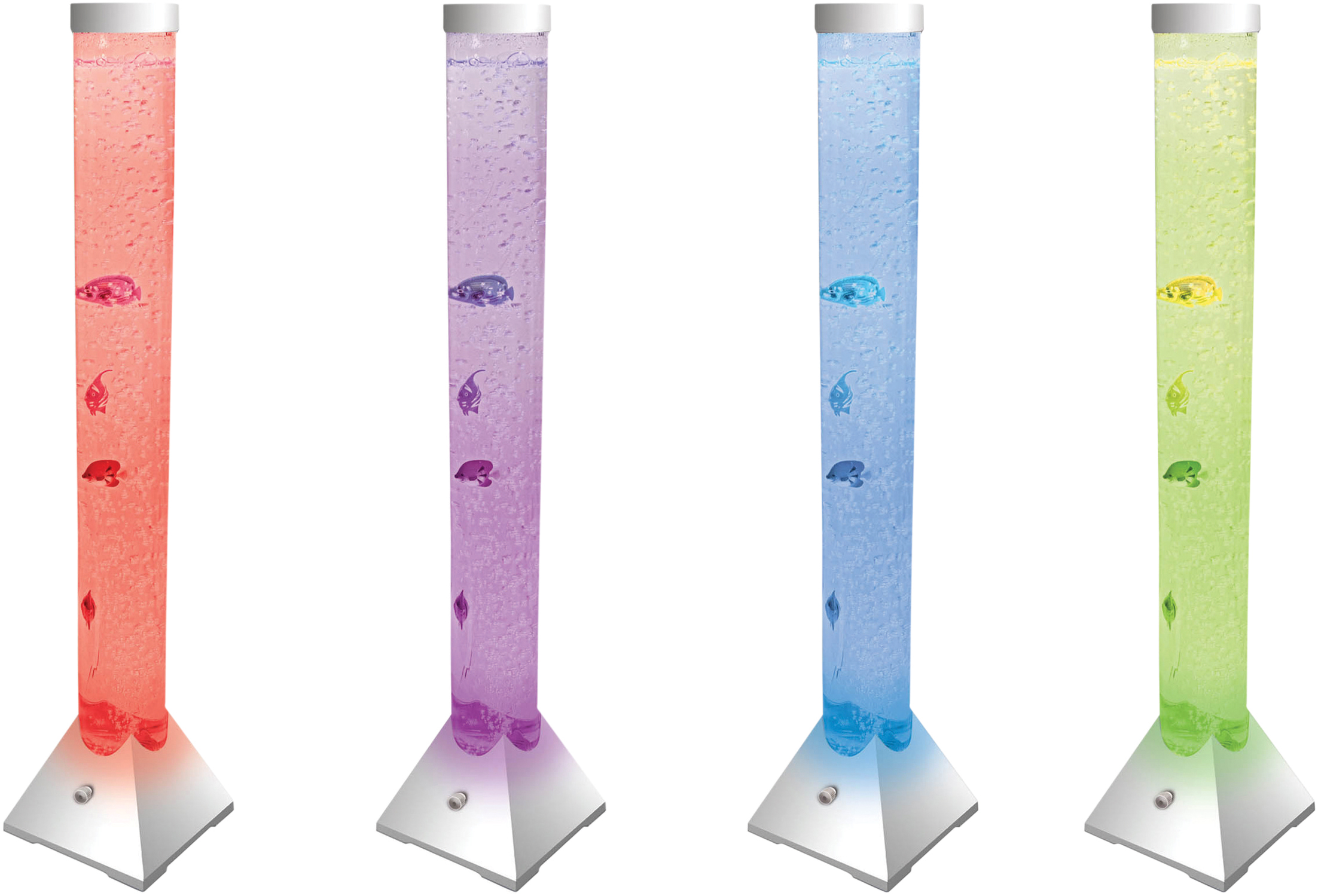 Cheetah 1m LED Colour Changing Bubble Column With Artificial Fish - Image 3