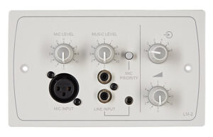 Cloud LM-2W Line Mic Remote Active Input Wall Plate – White