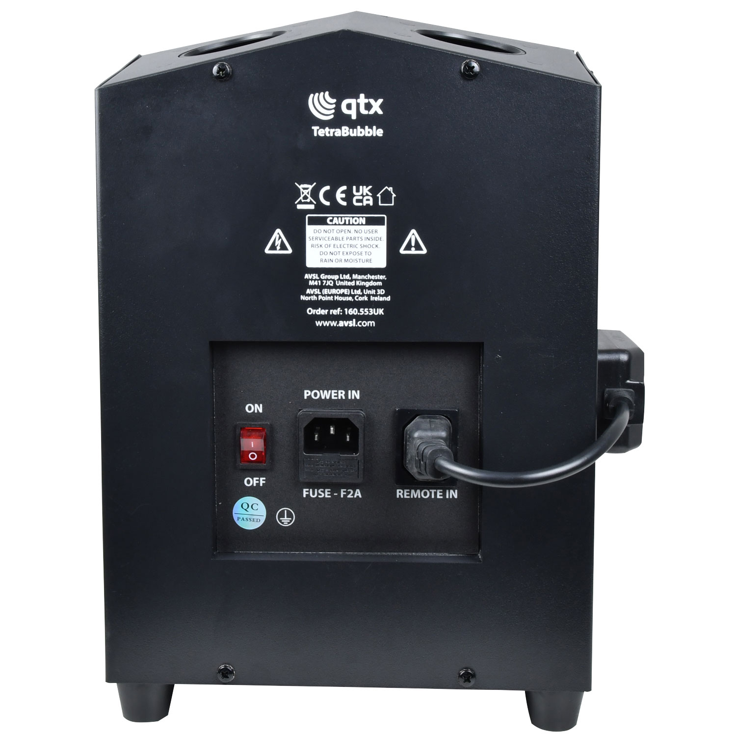 QTX Tetra Bubble High Output 4-Wheel Bubble Machine - Image 3