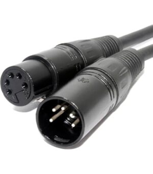 DMX Lead, 5 Pin XLR Male to Female (1 Pair+Screen), 10m