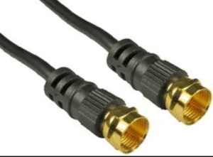 F Plug to F Plug Satellite Lead 2m Black