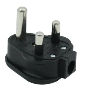 15A HD Round Pin Mains Plug, Black (HDPT15B)