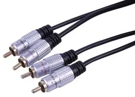High Quality 20m Twin RCA - Twin RCA Phono Lead