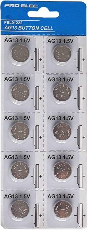 LR44 (A76) ALKALINE BUTTON CELL – 158MAH – 20 PACK