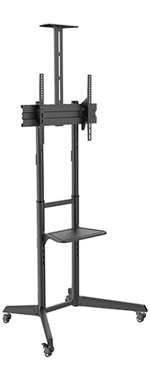 Pro Signal Mobile TV Trolley Stand on Wheels with DVD and Camera Shelf for 37″ to 70″ Screen