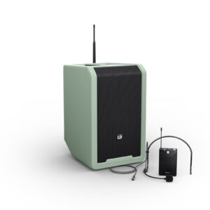 LD Systems ANNY® 8 BPH B8 GN Portable Rechargeable Bluetooth® PA Speaker with Headset Mic & Bodypack –  Adventure Green