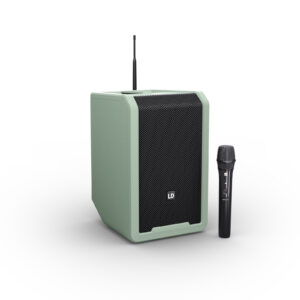 LD Systems ANNY 8 HHD B8 GN Portable Rechargeable Bluetooth PA Speaker Wireless Handheld Microphone – Adventure Green