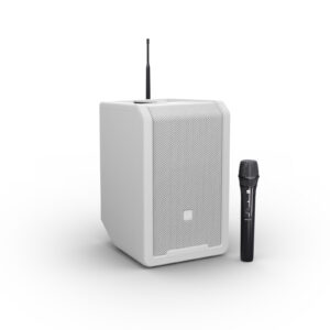 LD Systems ANNY 8 HHD B8 W Portable Rechargeable Bluetooth PA Speaker Wireless Handheld Microphone – Pure White