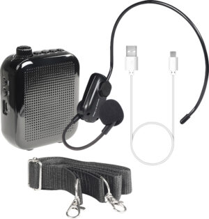 Waistband Voice Amplifier Loudspeaker with UHF Wireless Headset and Bluetooth