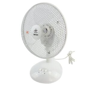 9" 2 Speed Oscillating Desk Fan in White