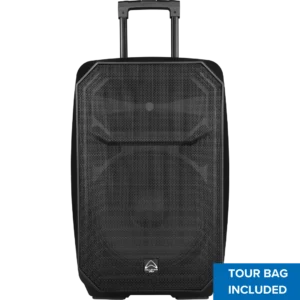 Wharfedale Pro EZ-PZ 100w Portable Battery Powered PA Speaker with 2 Wireless Mics & Tour Bag
