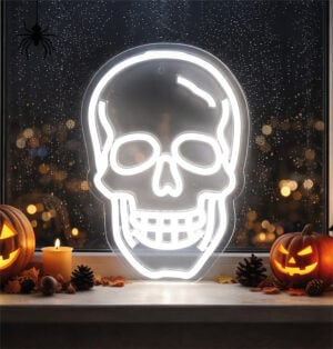 Skull Silhouette Neon Light Indoor USB Decoration