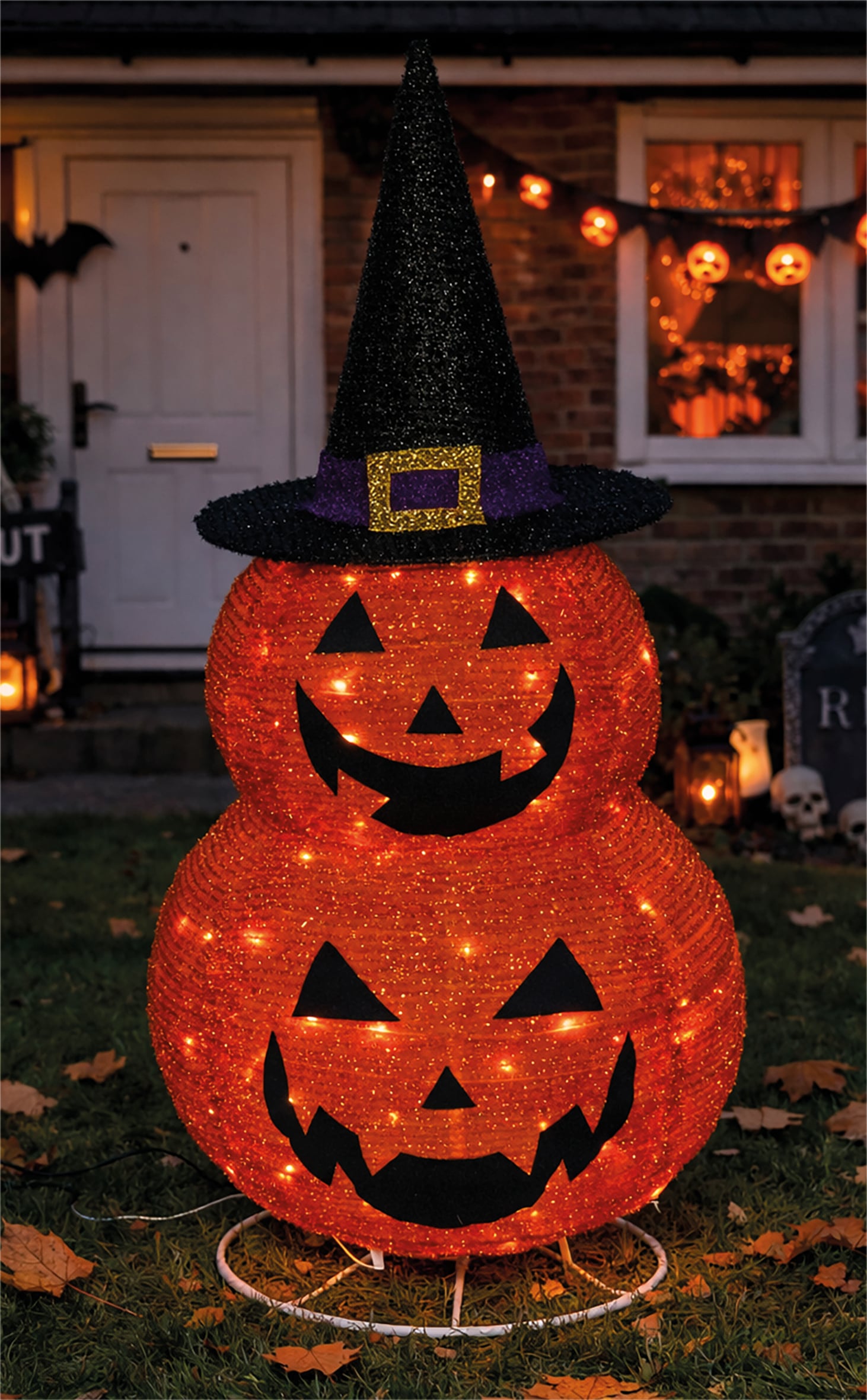 Foldable Pumpkins LED Outdoor Battery Decoration