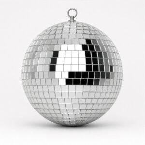 Silver Mirror Ball 6"