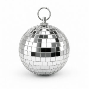 Silver Mirror Ball 2"